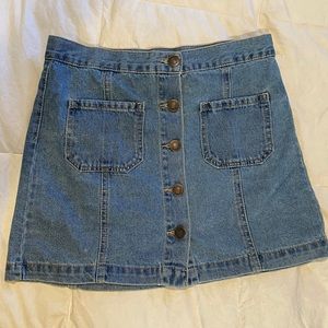 Jean button up skirt